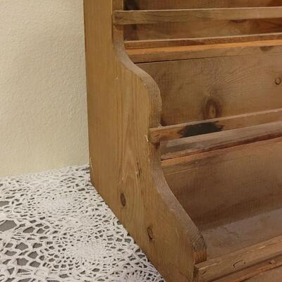 Lot 123: Vintage Wood Display Rack Stand - Perfecr for Spices!
