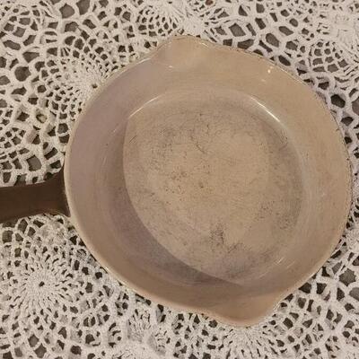 Lot 126: Cousances Brown Enamel Skillet #16 Made in France