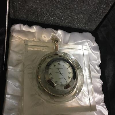 Shannon Crystal Clock Ireland Hanging Pocket Watch Clock by Godinger
