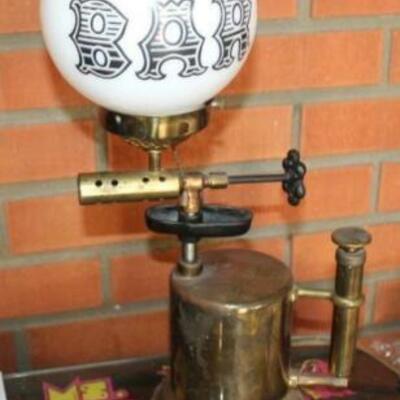 Vintage Kerosene Bar Lamp Converted Electric Cool Man Cave Light