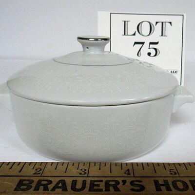 Beautiful Vintage Crown Victoria Lovelace Fine China Small Covered Dish