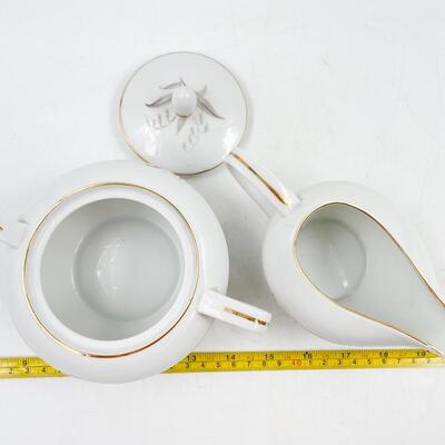 1961 KAYSONS CHINA â€œGOLDEN RHAPSODYâ€ SUGAR & CREAMER SET #1