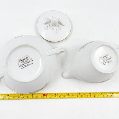1961 KAYSONS CHINA â€œGOLDEN RHAPSODYâ€ SUGAR AND CREAMER SET #2