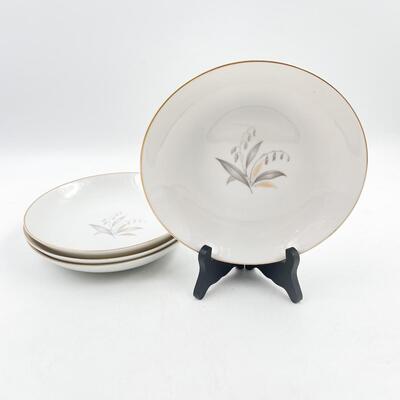 1961 KAYSONS CHINA â€œGOLDEN RHAPSODYâ€ SOUP BOWLS (4)