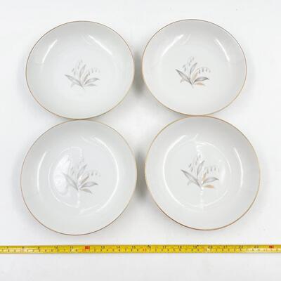 1961 KAYSONS CHINA â€œGOLDEN RHAPSODYâ€ SOUP BOWLS (4)
