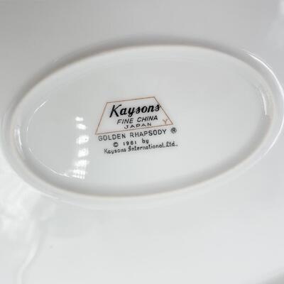 1961 KAYSONS CHINA â€œGOLDEN RHAPSODYâ€ 12â€ OVAL PLATTERS (4)