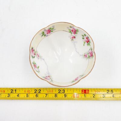 VINTAGE 2.5â€ NIPPON FLORAL FOOTED BOWL