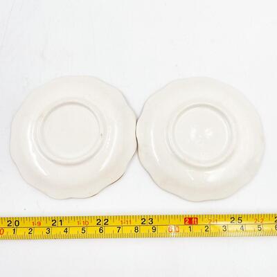 VINTAGE 3.25â€ PORCELAIN PLATES (2)