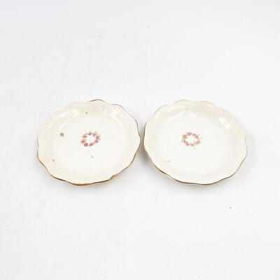 VINTAGE 3.25â€ PORCELAIN PLATES (2)