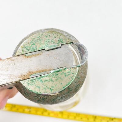 VINTAGE 6â€ GLASS SYRUP DISPENSER