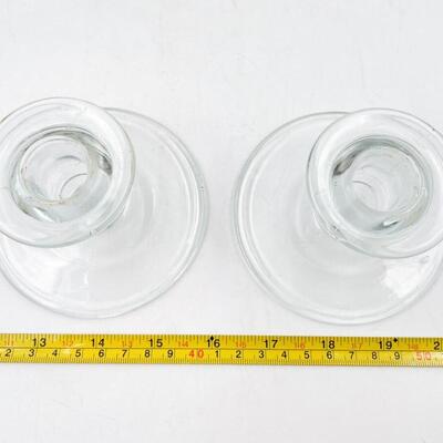 2â€ GLASS CANDLESTICKS (2)