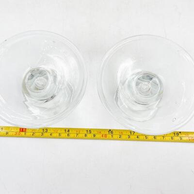 2â€ GLASS CANDLESTICKS (2)