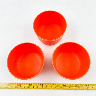 VINTAGE 3â€ TANGERINE SNACK CUP TUPPERWARE #1229 (3)