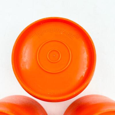 VINTAGE 3â€ TANGERINE SNACK CUP TUPPERWARE #1229 (3)