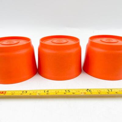 VINTAGE 3â€ TANGERINE SNACK CUP TUPPERWARE #1229 (3)