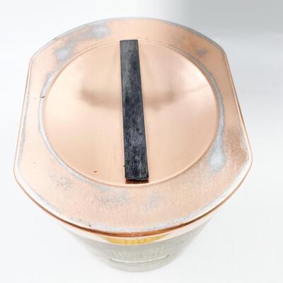 VINTAGE 8.5â€ ALUMINUM SUGAR CANISTER W/ COPPER LID