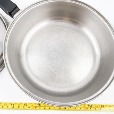 VINTAGE EKCOWARE 9â€ COPPER BOTTOM FRYING PAN W/ LID