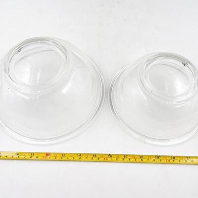 PYREX 7â€ & 8.5â€ GLASS BOWLS (2)