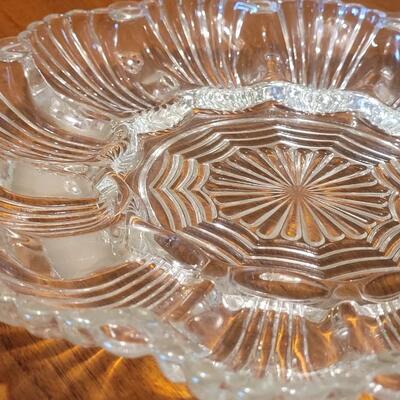 Lot 132: Deviled Egg Plate and Relish Dish