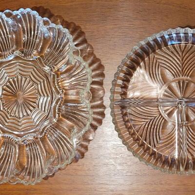 Lot 132: Deviled Egg Plate and Relish Dish