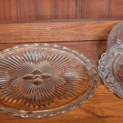 Lot 136: Cake Dome and 2 Cake Platters (Dome fits Both)