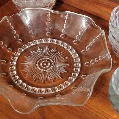 Lot 137: Princess House Salad Serving Bowl & 12 Individual Bowls