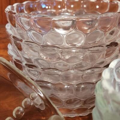 Lot 137: Princess House Salad Serving Bowl & 12 Individual Bowls