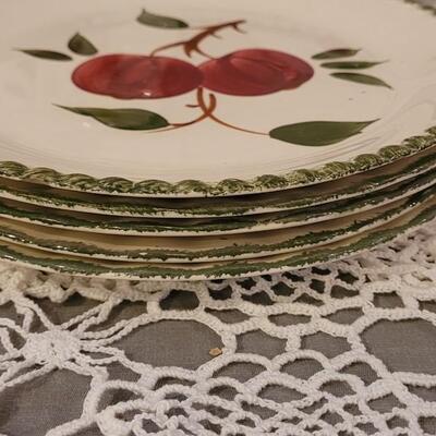 Lot 145: Blue Ridge Apple China with Green Rim