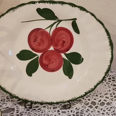 Lot 145: Blue Ridge Apple China with Green Rim