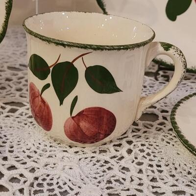 Lot 145: Blue Ridge Apple China with Green Rim