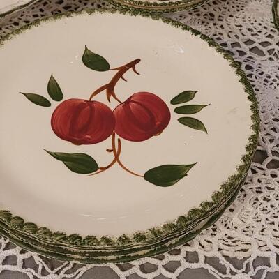 Lot 145: Blue Ridge Apple China with Green Rim