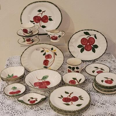 Lot 145: Blue Ridge Apple China with Green Rim