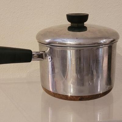 Lot 149: Copper Clad Revere Ware Pots & Pans Lot