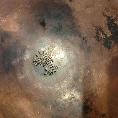 Lot 149: Copper Clad Revere Ware Pots & Pans Lot