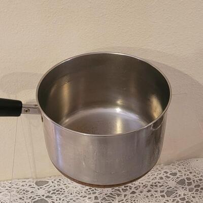 Lot 149: Copper Clad Revere Ware Pots & Pans Lot