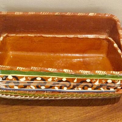Mexican terracotta baking dishes