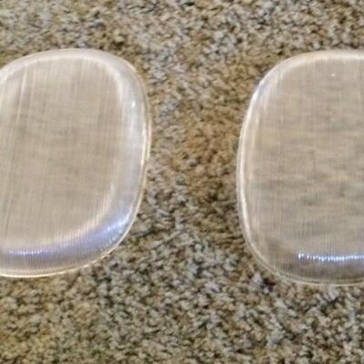 2 ridged oval dishes