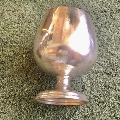 Silver plate large brandy snifter