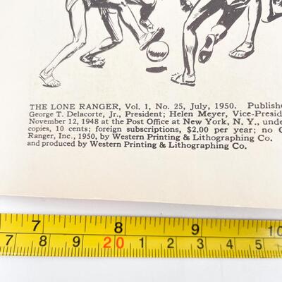 1950 â€œTHE LONE RANGERâ€ COMIC BOOK NO. 25 - #1