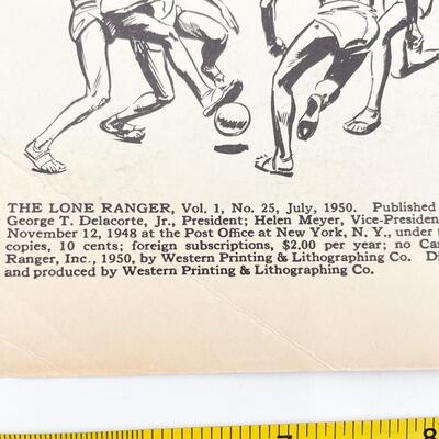 1950 â€œTHE LONE RANGERâ€ COMIC BOOK NO. 25 - #2