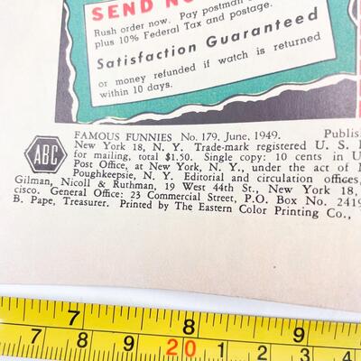 1949 â€œFAMOUS FUNNIESâ€ COMIC BOOK NO. 179
