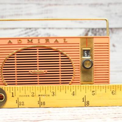 Vintage Retro Admiral Imperial 7 Pink & Gold Radio