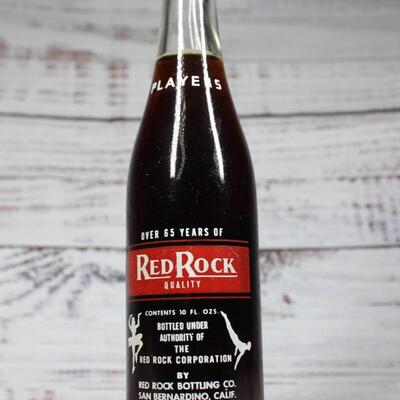 Vintage Unopened Red Rock Players Root Beer Glass Bottle Soda Pop