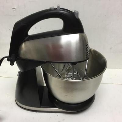 Hamilton Beach Black Stainless Steel Hand & Stand Mixer Combo with Beaters