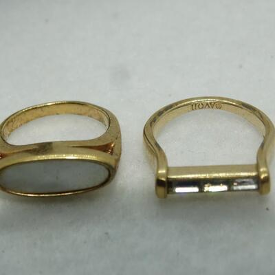 2 Vintage Gold Tone AVON Rings