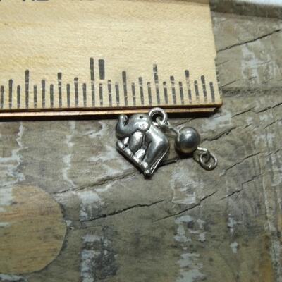 Silver Tone Mini Elephant Charms