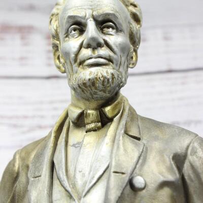 President Abraham Lincoln Bust Vintage Antique - Joseph Alexis Bailly - Metal Alloy