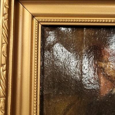 Lot 164: Antique 20" x 16" Eduardian Style Oil Painting Original Frame