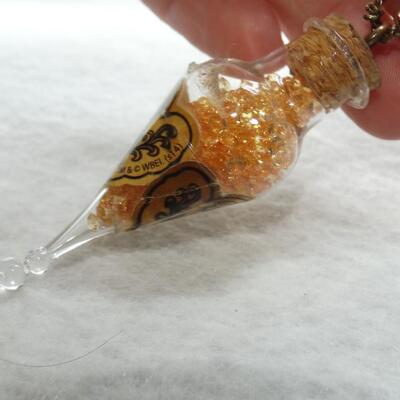 Fairy Dust? Potion, Notions? Small Bottle Pendant Necklace - Spells