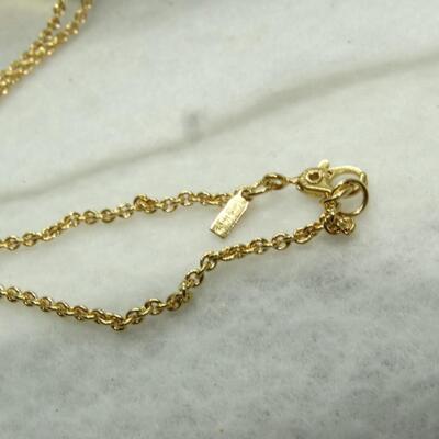 Gold Tone Round Avon Photo Locket Necklace, Victorian Style Locket